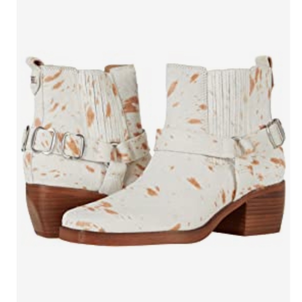 Anthropologie Sam Edelman Bellamie Calf Hair Ankle Boots 11 New no box - Picture 4 of 7